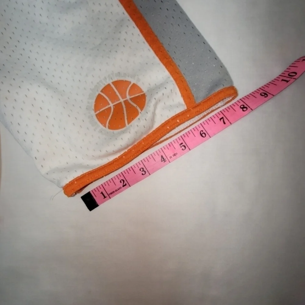 Old Navy White & Orange Basketball Shorts Boys Size 5 XS